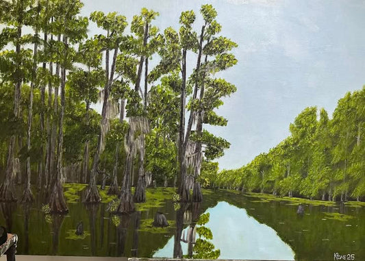 “Bayou Desiard at Sterlington” 30x40in oil on gallery wrapped canvas