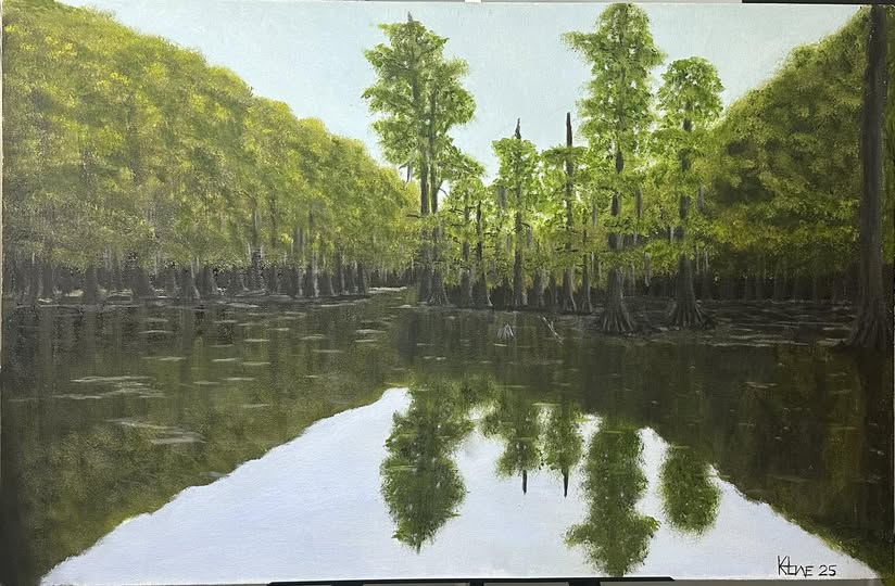 "Calm Bayou" 26x40in oil on canvas