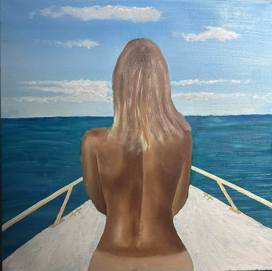 NEW, now for sale.   “Solitude” 20x20in oil on gallery wrapped canvas.