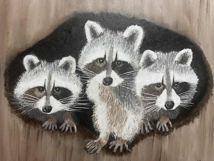 "Three Amigos" 18x24in oil on 1-1/2in thick Gallery wrapped canvas.